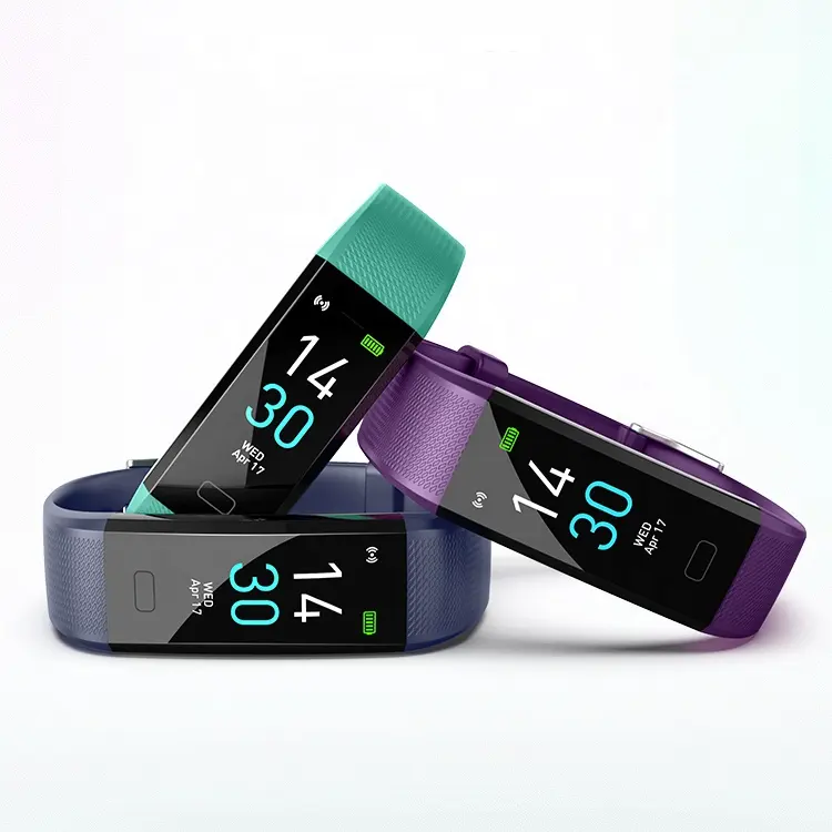 Wearfit App téléchargement gratuit IOS Android montre-bracelet de fréquence cardiaque moniteur de pression artérielle avec écran couleur