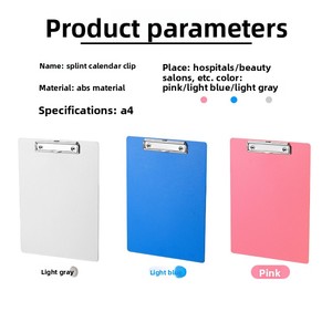 A4 Hội Đồng Quản trị Clip thư mục sinh viên viết Pad nhựa dọc văn phòng hội nghị kiểm tra giấy Clip bệnh viện đồ nội thất siêu thị - Product Image 2