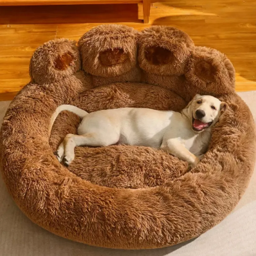 Cute Paw Pet Dog Cat Warm Bed Winter Lovely Dog Bed materiale morbido Pet Nest Kennel per Cat Puppy divani letto per cani accessori