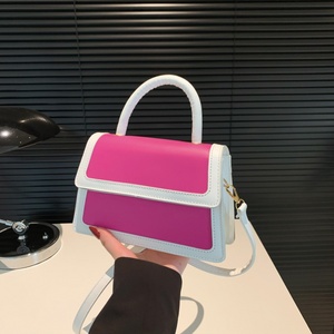 Simple and Trendy Spliced Small <strong>Bag</strong> for Women's Summer Fashion, Versatile and Stylish One Shoulder Hand-held Small square <strong>Bag</strong>