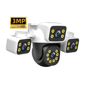 Werks großhandel 3MP Drei-Objektiv-Sicherheits netzwerk kamera HD-Nachtsicht-PIR-Bewegungs erkennung Zwei-Wege-Audio IPC360 PTZ-Kameras - Product Image 1