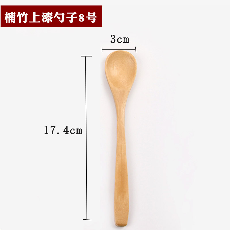 Bamboo spoon with paint no.8-sz3043