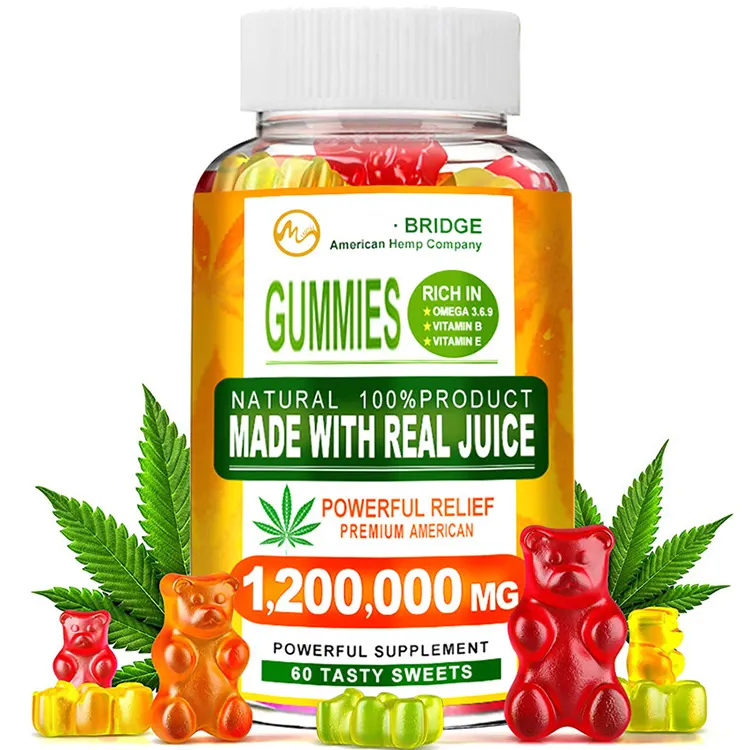 10pcs Minch Hemp Gummies Rich in Vitamins B/E Relieve Stress Anxiety Relief Help Sleep Hemp G0ummies Private Label