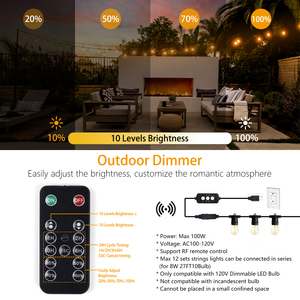 Neues Design S14 LED String Light Dimmer mit 120V US Plug RF Fernbedienung LED Dimmer für Lichterketten - Product Image 6