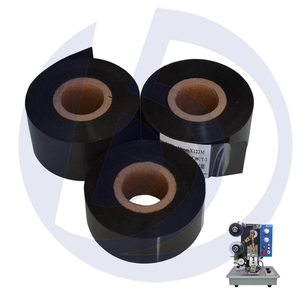 שחור הטבעה סרט מגלגל 25 mm100m חומר חיית מחמד