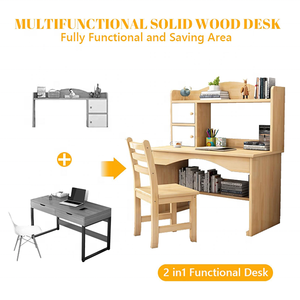 <strong>Multi</strong> <strong>Functional</strong> Modern Wood Storage Shelves Students Children Study <strong>Table</strong> Writing Desk Home Office <strong>Computer</strong> Desk - Product Image 4