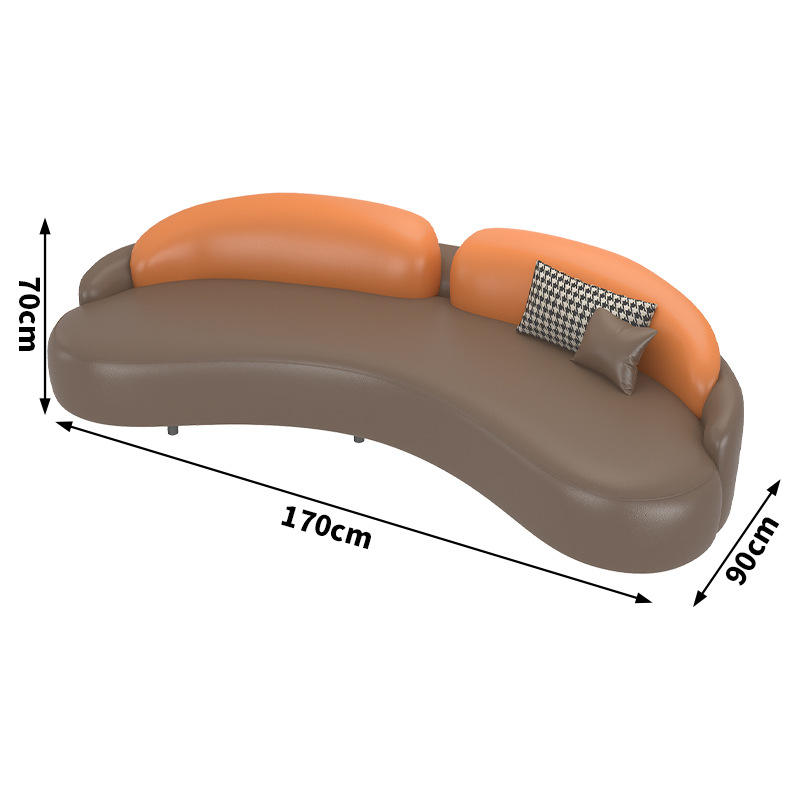 Siège double marron et orange