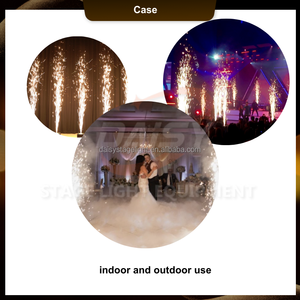 8 Pieces 600W Cold <strong>Spark</strong> with Flight Case Moving Lights DMX Remote Control <strong>LED</strong> Stage Fireworks White for Hotel Wedding Parties - Product Image 5