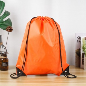 Customized 210D Polyester Drawstring Backpack Waterproof Foldable Sports Rucksack <strong>with</strong> Zipper &amp; Cartoon Pattern Draw <strong>String</strong> Bags - Product Image 2