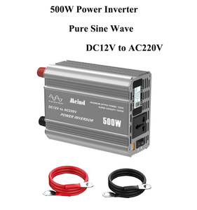 Inversor de onda sinusoidal pura de 500W Entrada de CC de 12V y salida de CA de 220V con pantalla LCD + puerto de salida USB QC3.0 - Product Image 2