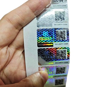 ホログラムステッカースクエアボックスシールカスタムデザインERコード印刷ユニークなコード番号スクラッチラベルステッカー - Product Image 6