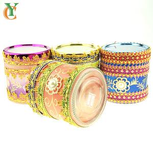 โหลแก้วกลมสี750มล./25ออนซ์ภาชนะเก็บอาหารแบบสุญญากาศสีแดงน้ำเงินม่วงสำหรับใส่ลูกกวาดเครื่องเทศน้ำตาลในครัว - Product Image 5