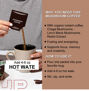 Winstown Mushroom <strong>Coffee</strong> Think with Lion's Mane and Chaga Private Label OEM Immunity Energize Ganoderma <strong>Coffee</strong> - Product Image 4