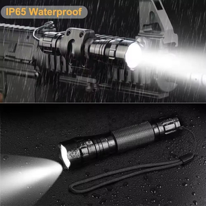 Cao Powered 1000lm IP65 không thấm nước đa chức năng <span class=keywords><strong>LED</strong></span> sạc chiến thuật đèn pin 350m tại chỗ chùm cho cắm trại câu cá - Product Image 4