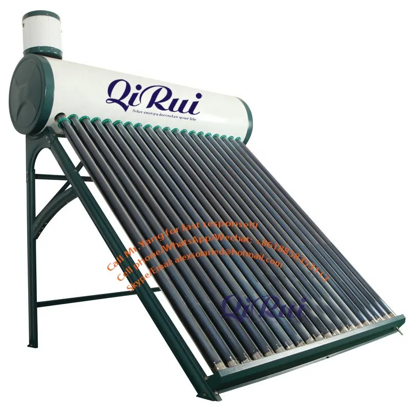 Calentador de agua Solar de alta eficiencia, tubo de vacío sin presurizar, 50L-500L, certificado CE