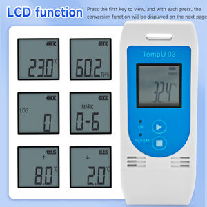 Registratore di Dati Digitale Tzone TempU03 Termometro Monitoraggio Temperatura e Umidità Calibrazione Tracciabile NIST Materiale Plastico OEM ODM - Product Image 5