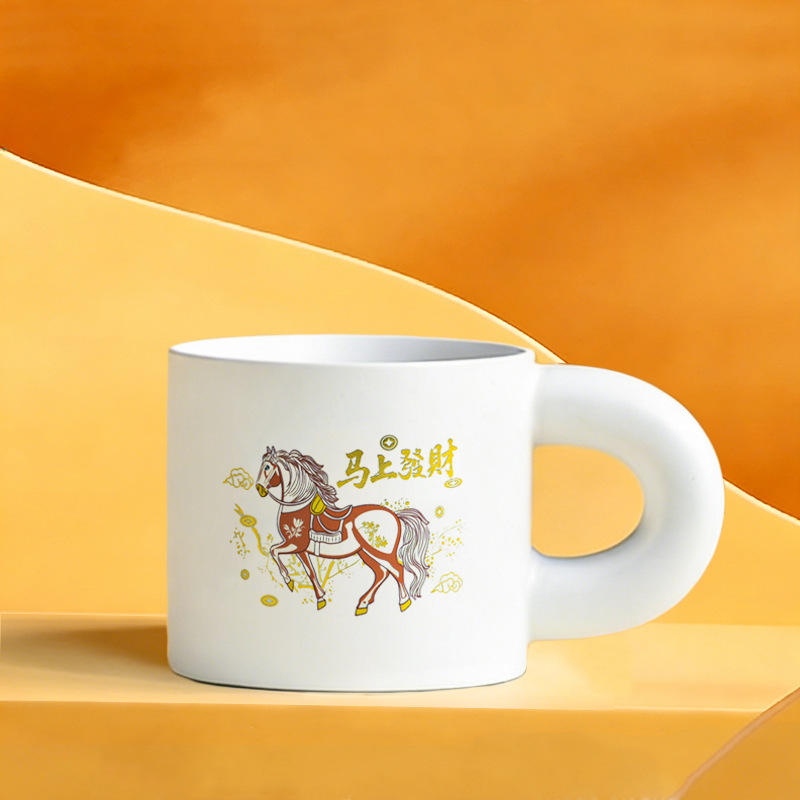 ถ้วยอ้วน ขาวด้าน