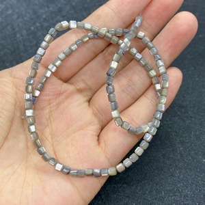 3.5X3.5 Mmm Colorful Natural Shell Tube <strong>Beads</strong> MOP Dyed Heishi Mother of Pearl Freshwater Shell Loose <strong>Beads</strong> for Jewelry Making - Product Image 3