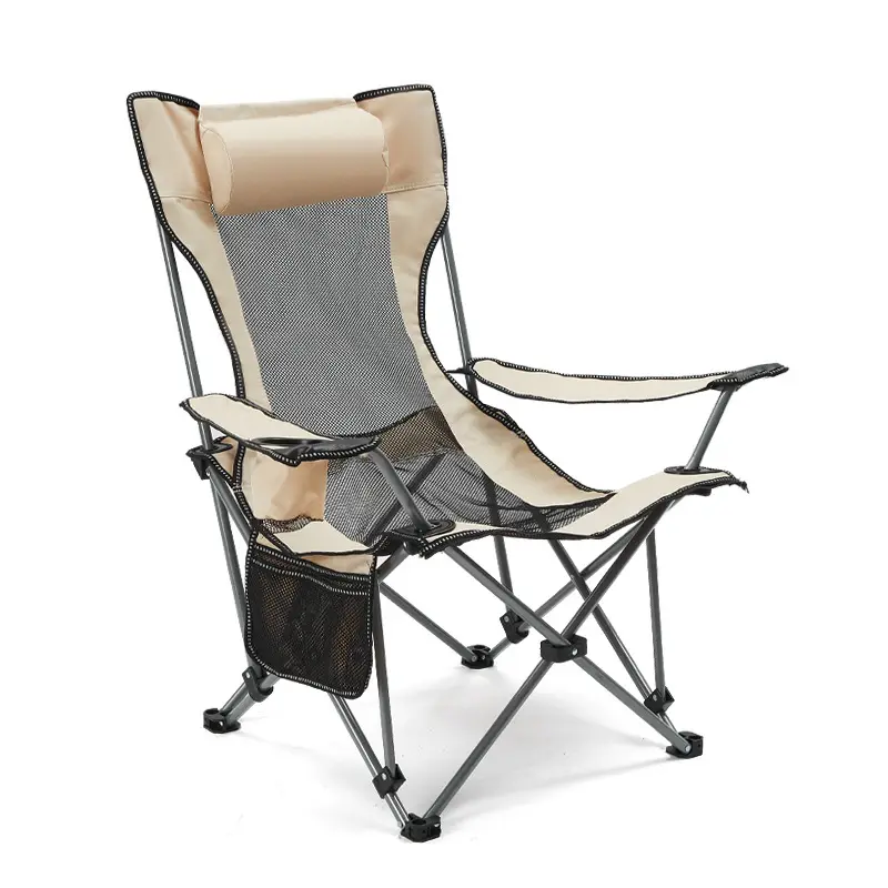 Gran oferta, silla plegable portátil para exteriores, silla de playa reclinable de doble uso, silla plegable para pesca y Camping con almohadillas para los pies