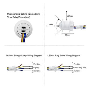 Mini retardo de tiempo ajustable armario Sensor PIR interruptor de luz inteligente 110V 220V PIR Sensor de movimiento infrarrojo detección Sensor automático - Product Image 2