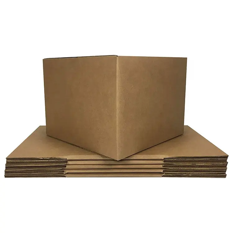 Großhandel umwelt freundliche Plain Brown 3 Schichten Wellpappe Karton Karton Starke solide Versand Logistik Verpackungs box