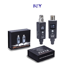 T-8 UHF 20 Frequency Adjustable Microphone Adapter Wired <strong>Mics</strong> to Wireless <strong>Mics</strong> System with Display - Product Image 2