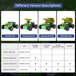 JetAcker AI Autonomes Fahren Sprach interaktion mit 6CH Mikrofon Array und Lidar 3D Tiefen kamera Education Robot Car für ROS - Product Image 6