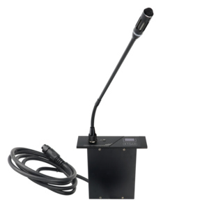 ROVAPA Sistema de conferencia de panel de aluminio con cable digital con micrófono de cuello de cisne de operación DC24V pasivo analógico integrado - Product Image 2