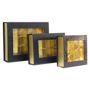 12 scatole di cioccolato di carta reticoli vuote confezioni regalo di lusso Mini trattino scatole con magnete adsorbimento e divisori scatole