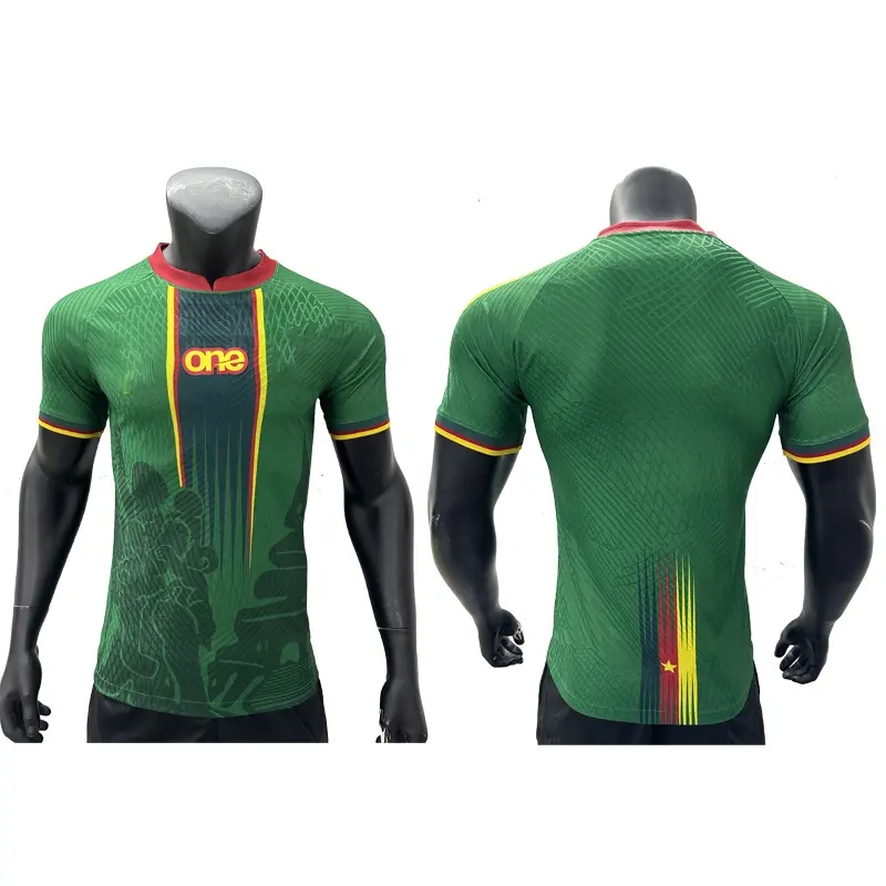Musim terbaru pakaian sepak bola tim Afrika kaus sepak bola versi pemain Kamerun khusus