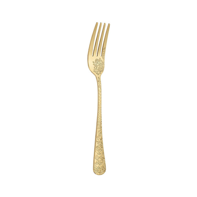 Grande fourchette rose dorée