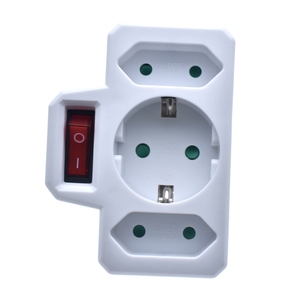 Convertidor de enchufe un turno múltiples dos o tres agujero adaptador expansión Multi-función de conversión de energía macho - Product Image 2