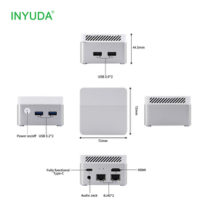 INYUDA Brand New Mini Host Dual <strong>Network</strong> Port Intel N95 Full-featured Office Desktop <strong>Computer</strong> with <strong>Type</strong>-C SSD Hard Drive - Product Image 4