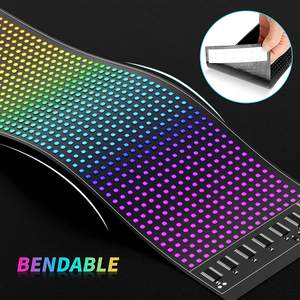 Pantalla LED Flexible Bluetooth Control de aplicación inteligente Desplazamiento Patrón de texto Animación RGB Panel de matriz LED Pantalla Led Flexible - Product Image 4