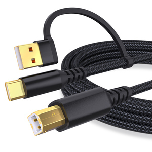 Factory Direct Gold Plated Nylon Braided AM to BM Cable <strong>Usb</strong> <strong>2.0</strong> 2 in 1 <strong>Usb</strong> Printer Cable for HP Canon Printer Camera Epson - Product Image 5