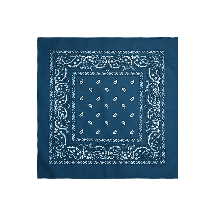 OEM Square Soft Paisley Square Paisley Bandana Design personalizzato all'ingrosso realizzato 100% cotone Hip Hop 100% 54x54cm stampato