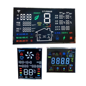 Connettore PIN monocromatico a 7 segmenti a 6 cifre personalizzato Display LCD tipo VA per sistema di controllo aria condizionata - Product Image 1