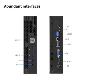 Mini PC inte-l 14th gen Core I3/i5/i7 mini computadora de escritorio 1 LAN Soporte de pantalla dual WIFI + BT J4125 PC Barebone - Product Image 4