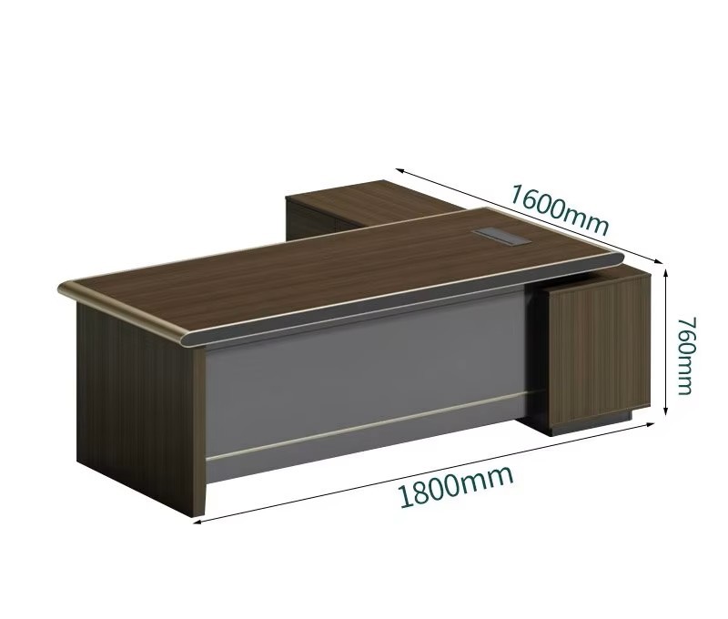 Table moka en chêne et fer frêne-18m, classeur 24m, patron