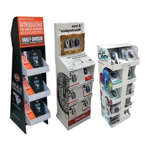 Store Use Corrugated <strong>Hooks</strong> Floor Cardboard <strong>Display</strong> Stand <strong>With</strong> <strong>Paper</strong> <strong>Display</strong> Rack <strong>Counter</strong> Carton Table Corrugated <strong>Hooks</strong>