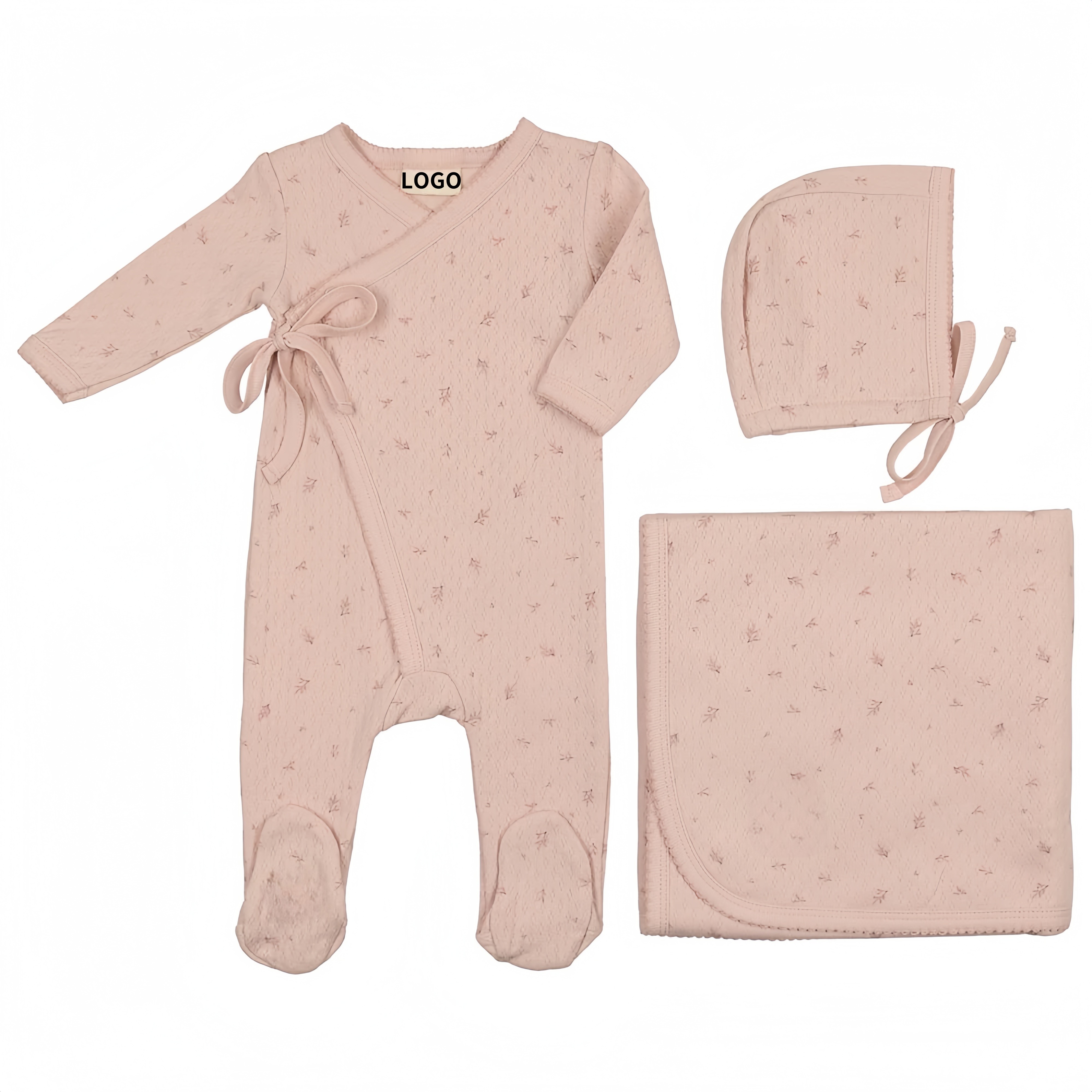 Wrap Layette Set Rose
