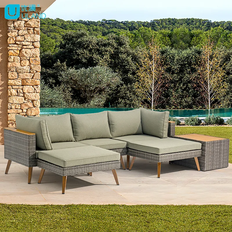 Best Seller Garden Sofa Classics Removable Rattan Plastic Wicker Sofa Set Rattan Outdoor Patio Wicker Furniture