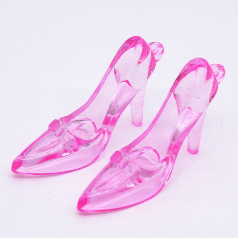 Deux talons hauts de 7 cm en rose foncé