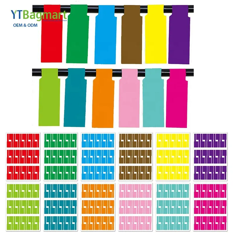 YTBagmart özel sentetik kağıt kendinden yapışkanlı vinil A4 boyutu bilgisayar kablosu etikel işaretleme elektrikli aletler plastik tel etiketi