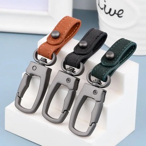 Leve Matte Metal Chaveiro Retângulo Estilo Simples Couro Telefone & Chaves Do Carro Suporte Característica Segura Keychain