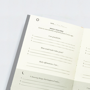 Cuaderno con impresión personalizada, papel de Foiling dorado, tapa dura, sin fecha, con páginas de índice