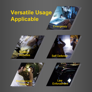 Xách tay có thể sạc lại LED chiến thuật đèn pin 1200 lumen độ sáng cao Hợp kim nhôm không thấm nước Extra-Long Pin IP68 - Product Image 4