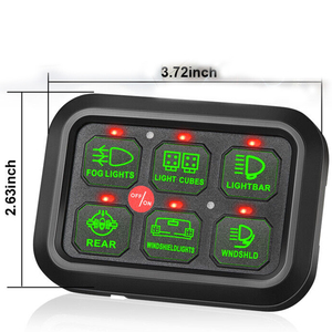 2024 Off road ışığı 6 Gang anahtarı paneli araba RV tekne deniz 12V için LED ışık Bar devre kontrol kutusu - Product Image 4