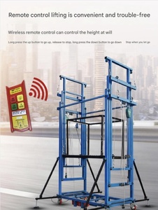 Mini Electric Foldable Scaffolding Lift <strong>Platform</strong> 10m <strong>Load</strong> Capacity Construction Hanging System Steel <strong>Material</strong> Motor Core - Product Image 3