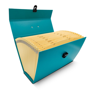 Carpeta de archivos de acordeón expandible de tamaño A4 con 19 bolsillos, organizador de documentos de papel con logotipo personalizado con asa para uso en la Oficina y la escuela - Product Image 1